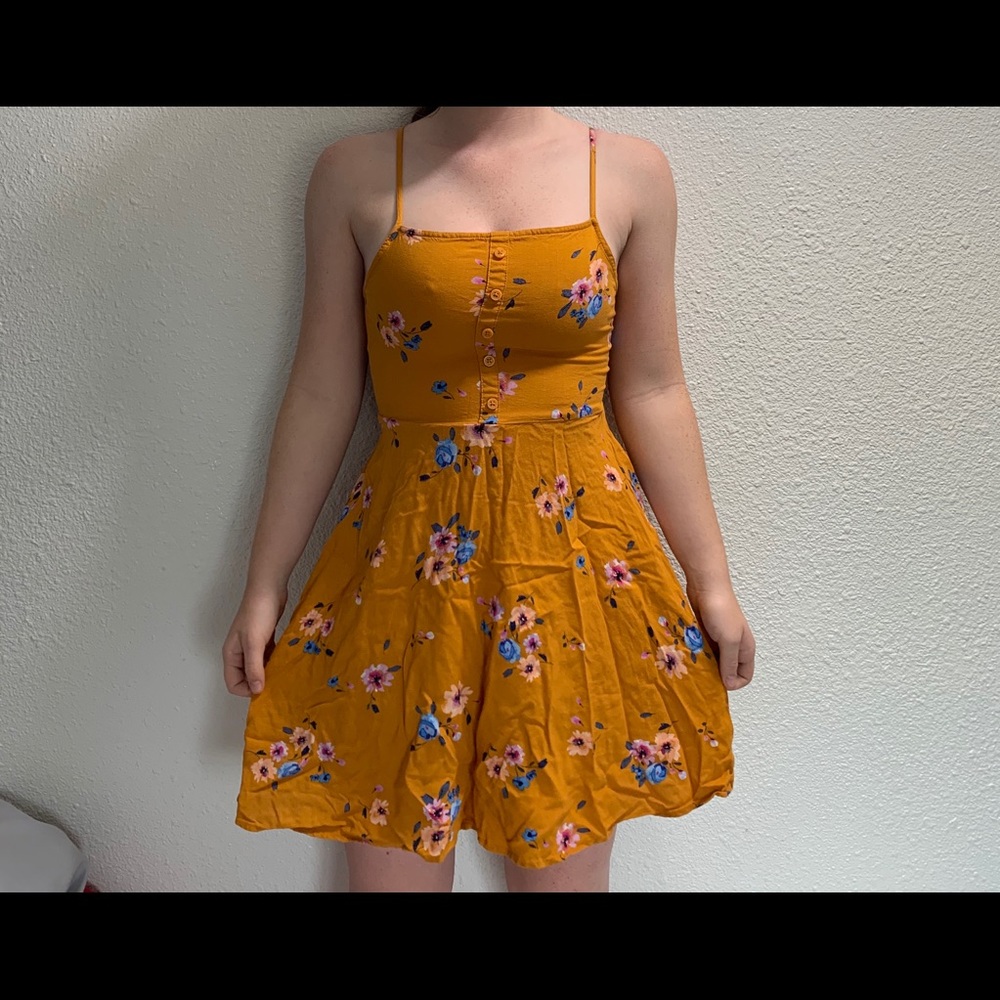 Yellow/Orange Flower Dress